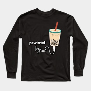 Powered by Boba Milk Tea Long Sleeve T-Shirt